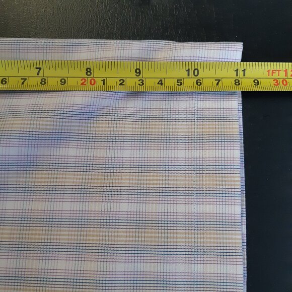 ENRO SZ M Plaid SS Men's Button Down Shirt 100% Cotton Poplin Non-Iron - Picture 9 of 11